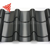 800型混凝土金属屋面瓦 厂家生产1.0mm铝镁锰琉璃瓦