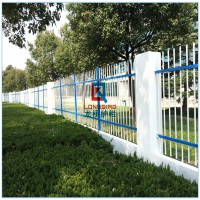 苏州订制学校围墙护栏 幼儿园围墙栏杆 拼装式锌钢栅栏