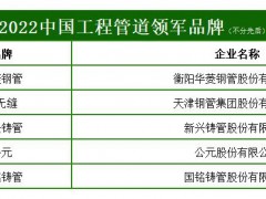 2022中国工程管道领军品牌