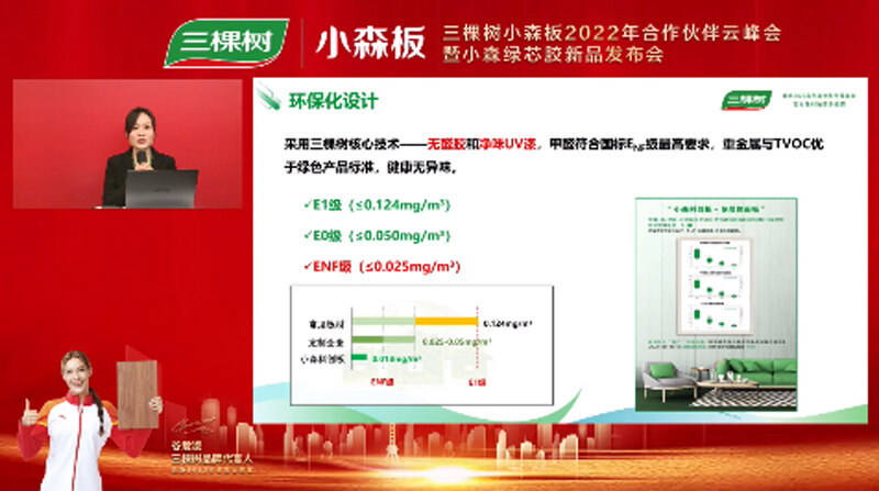 家居新材料事业部产品经理李冰洁博士  分享三棵树小森板产品体系