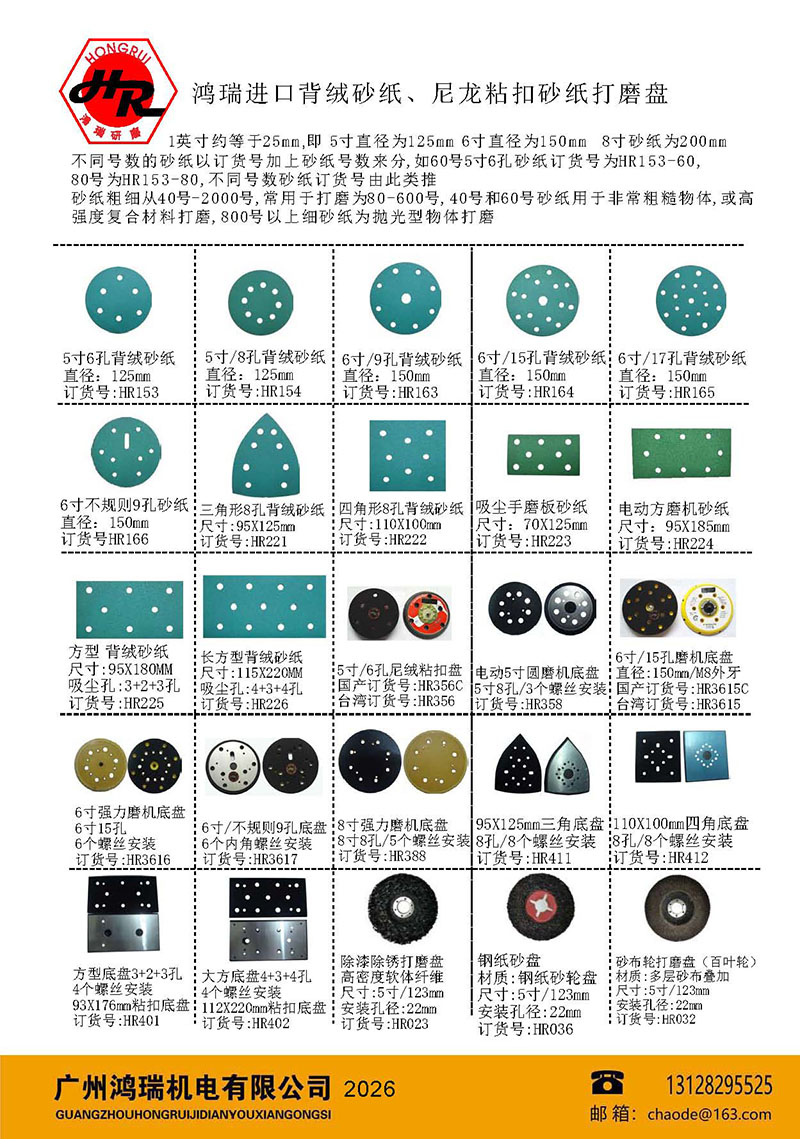 砂纸和砂纸安装盘