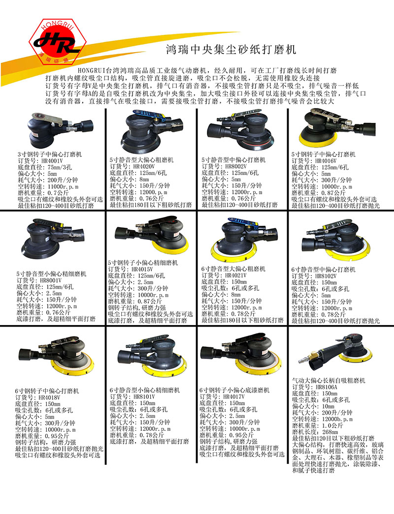 气动集尘圆磨机