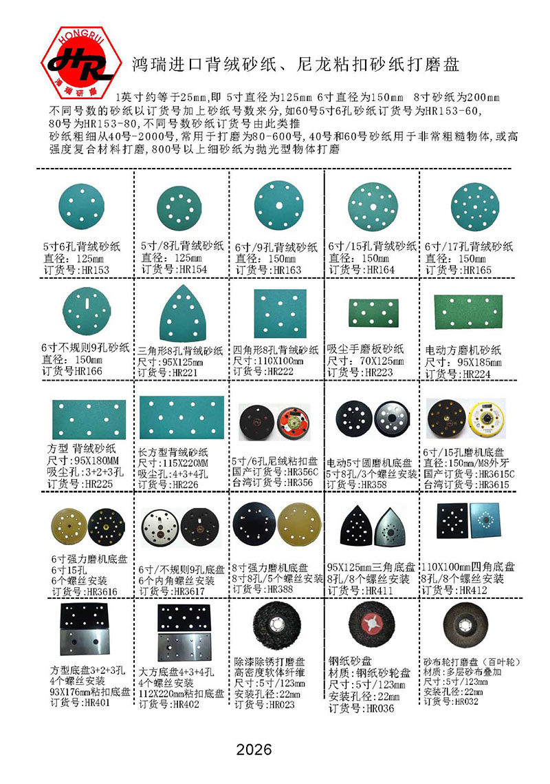 魔术粘砂纸和打磨盘